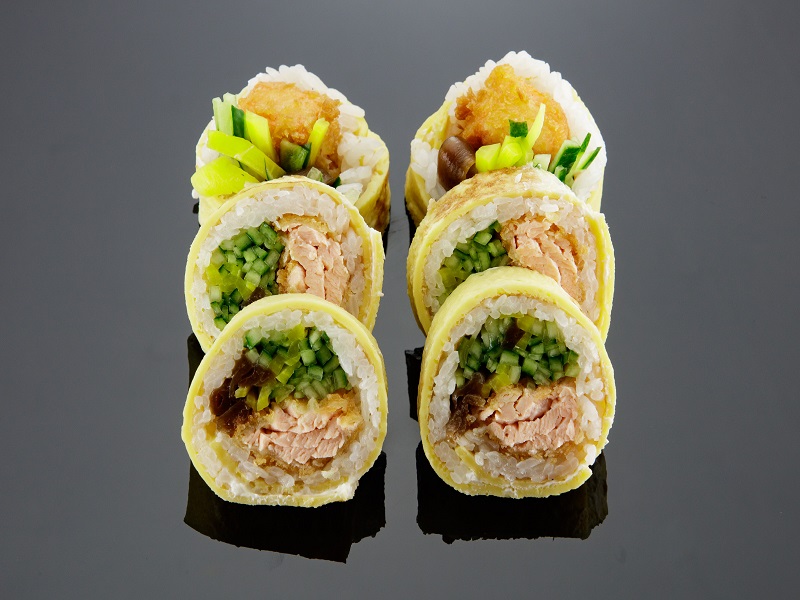 Tamago - łosoś w tempurze